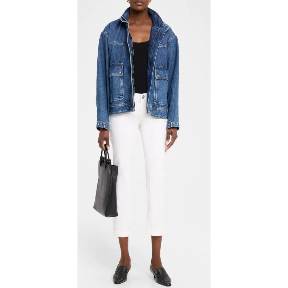 Rag & Bone Dre‎ Low-Rise Slim Boyfriend Jeans Optic White Size 27